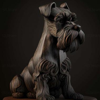 3D model Zwergschnauzer dog (STL)